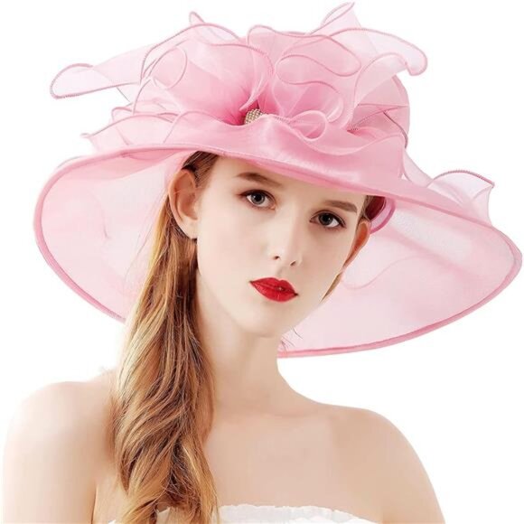 Women\'s Kentucky Hat Wide Brim Pink5 main image 6